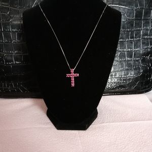 Rhodolite Garnet Cross Necklace